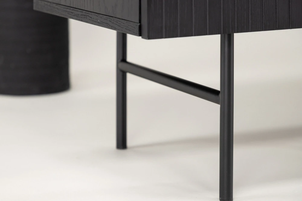 Venture Design Žemas spintelės saugojimas, Björkön, 150x75 cm, Juoda