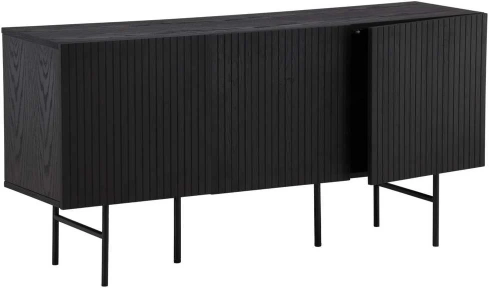Venture Design Žemas spintelės saugojimas, Björkön, 150x75 cm, Juoda