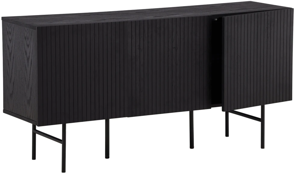 Venture Design Žemas spintelės saugojimas, Björkön, 150x75 cm, Juoda