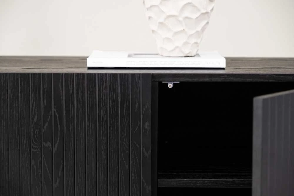 Venture Design Žemas spintelės saugojimas, Björkön, 150x75 cm, Juoda