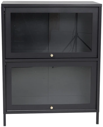 Venture Design Žemas spintelis, Bakal, 80x40x100 cm, Juoda