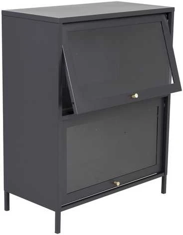 Venture Design Žemas spintelis, Bakal, 80x40x100 cm, Juoda