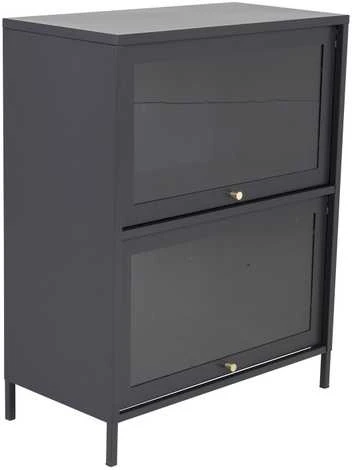 Venture Design Žemas spintelis, Bakal, 80x40x100 cm, Juoda