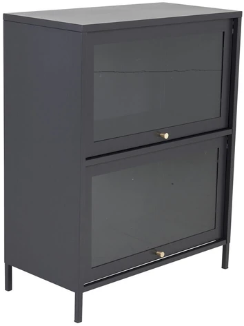 Venture Design Žemas spintelis, Bakal, 80x40x100 cm, Juoda