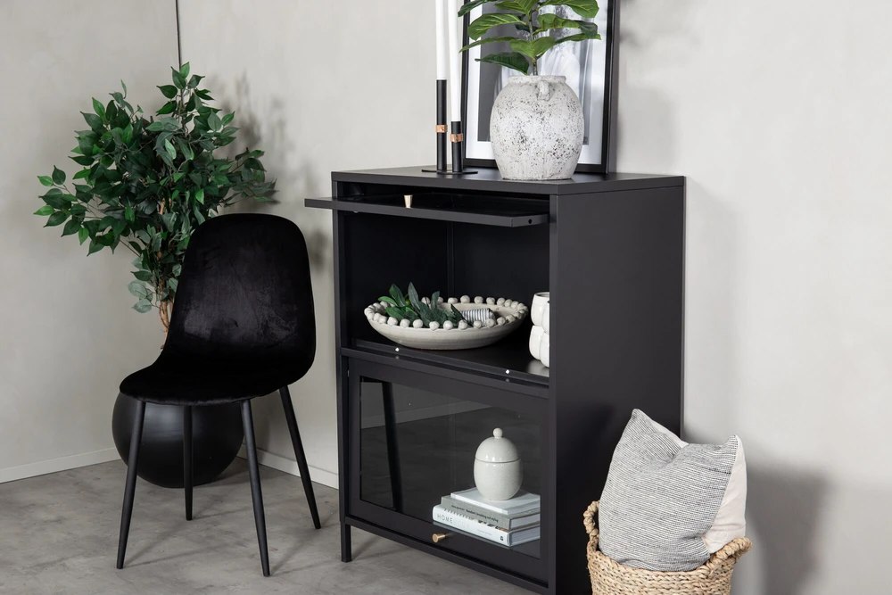 Venture Design Žemas spintelis, Bakal, 80x40x100 cm, Juoda