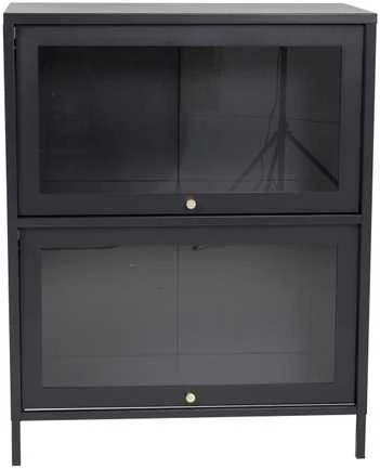 Venture Design Žemas spintelis, Bakal, 80x40x100 cm, Juoda