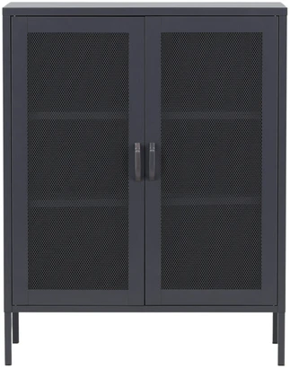 Venture Design Žemas spintelis, Misha, 80x101.5 cm, Pilka