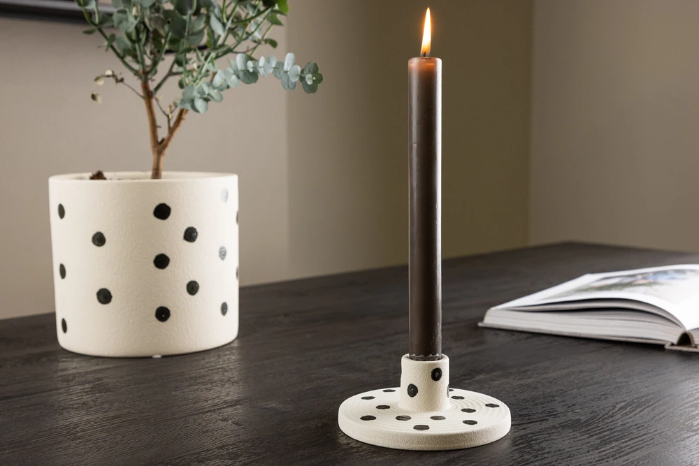 Venture Design Žvakidė, Bette, 12 cm, Balta