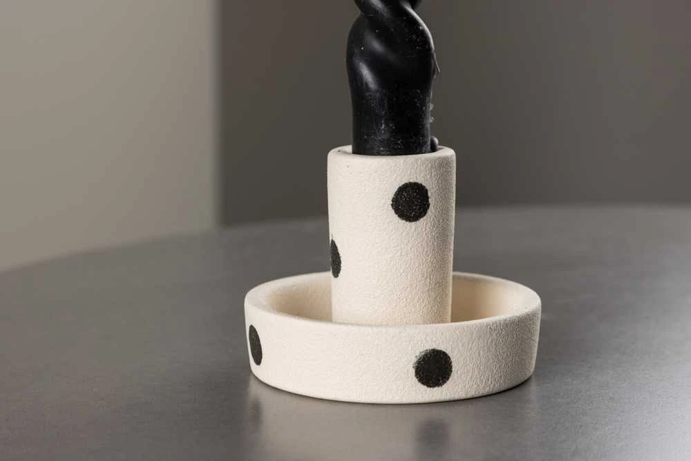 Venture Design Žvakidė, Ceco, ø11 cm, Balta