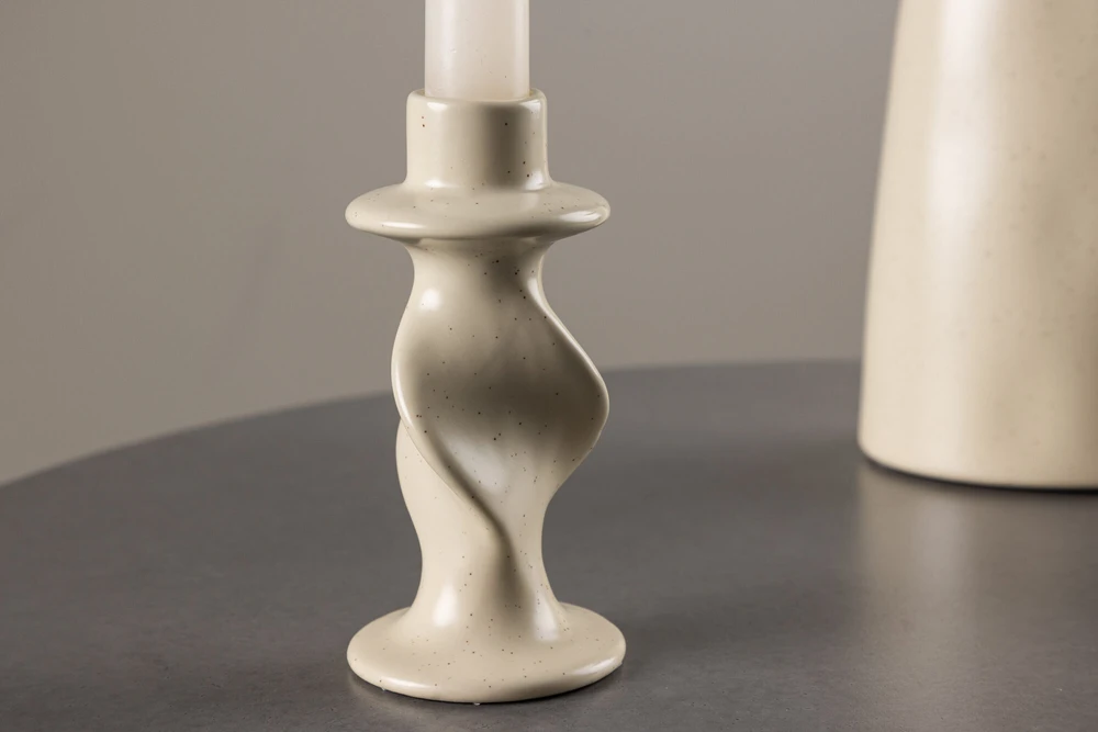 Venture Design Žvakidė, Garbė, D2xW6xH12 cm, kreminė