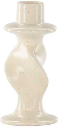 Venture Design Žvakidė, Garbė, D2xW6xH12 cm, kreminė