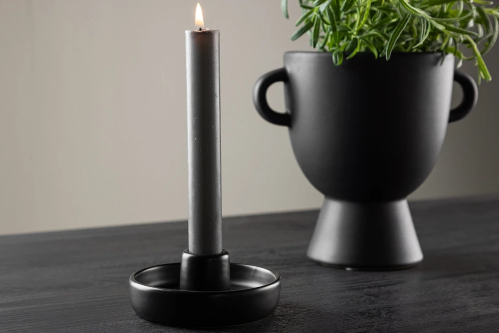 Venture Design Žvakidė, Otis, ø11 cm, Juoda