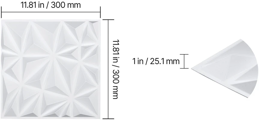 VEVOR 3D sienų plokštės 33 vnt. 32 m² danga