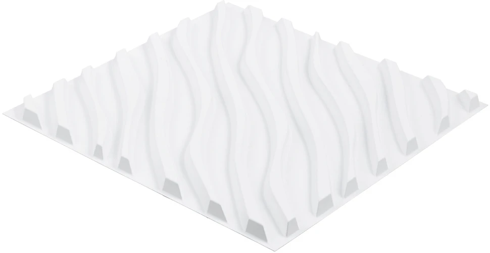 VEVOR 3D sienų plokštės 12 vnt. baltos PVC
