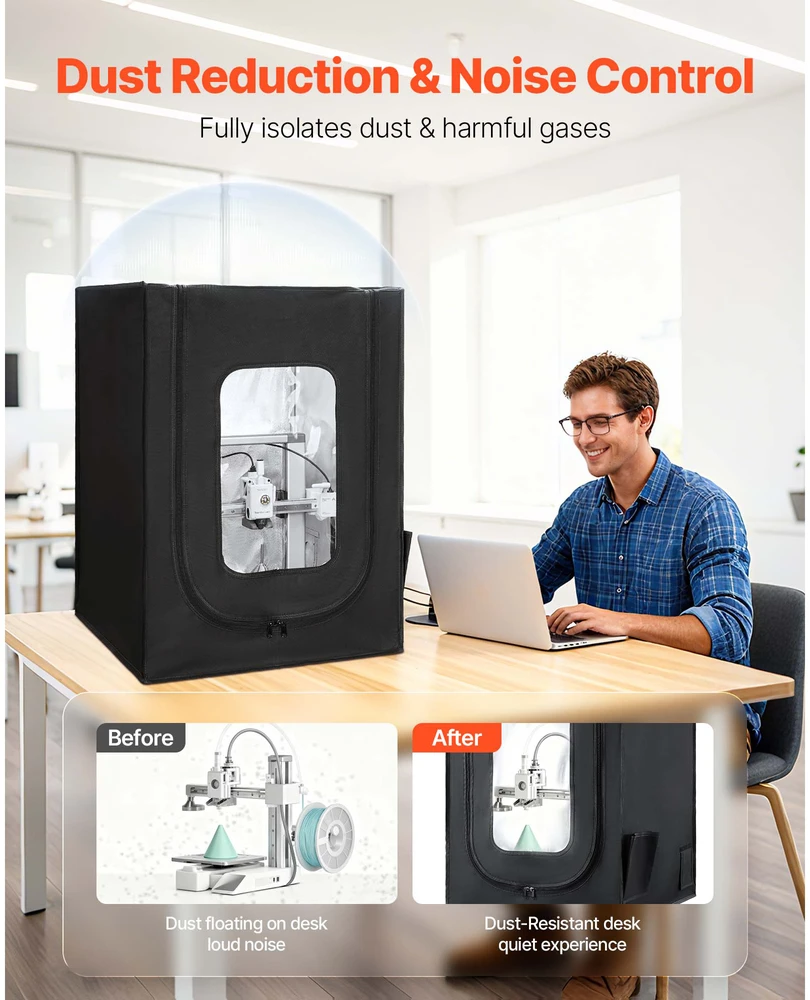 VEVOR 3D spausdintuvo palapinė su šviesa
