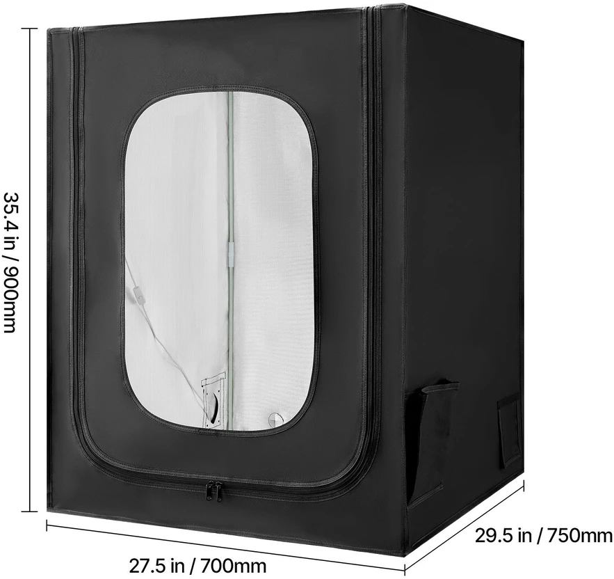 VEVOR 3D spausdintuvo apsauga su LED apšvietimu