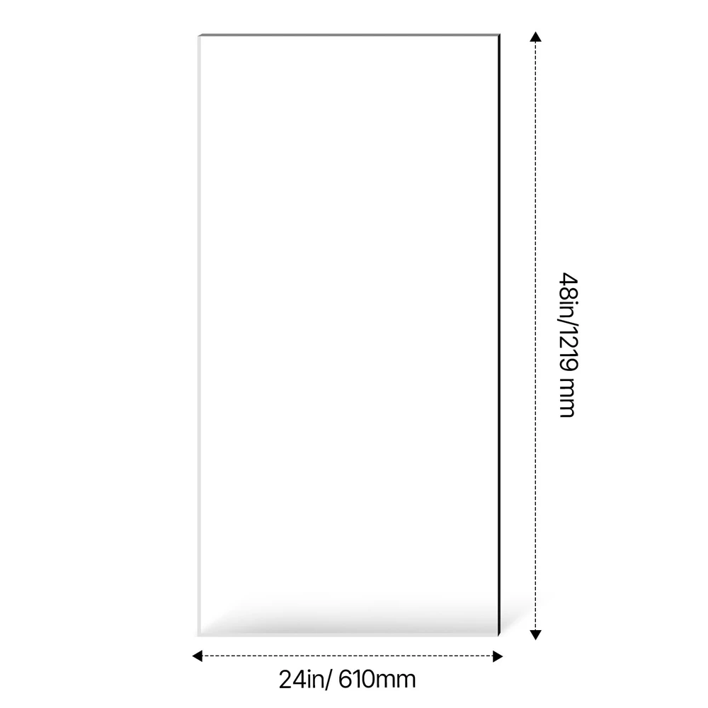 VEVOR 2 vnt. plexiglaso akrilo lakštai 61x122 cm, 3 mm storio