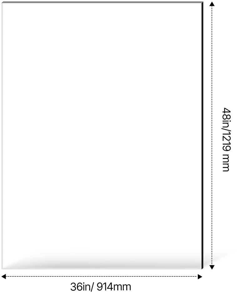 VEVOR Akrilo lakštas 91 x 122 cm 6 mm storio