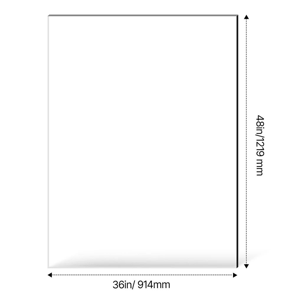 VEVOR Akrilo lakštas 91 x 122 cm 6 mm storio