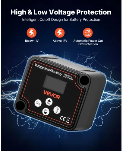 VEVOR 12V 140A dvigubas akumuliatorių izoliatorius UTV, ATV