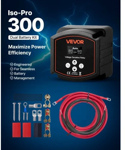 VEVOR Dvigubas akumuliatoriaus izoliatoriaus rinkinys 12V