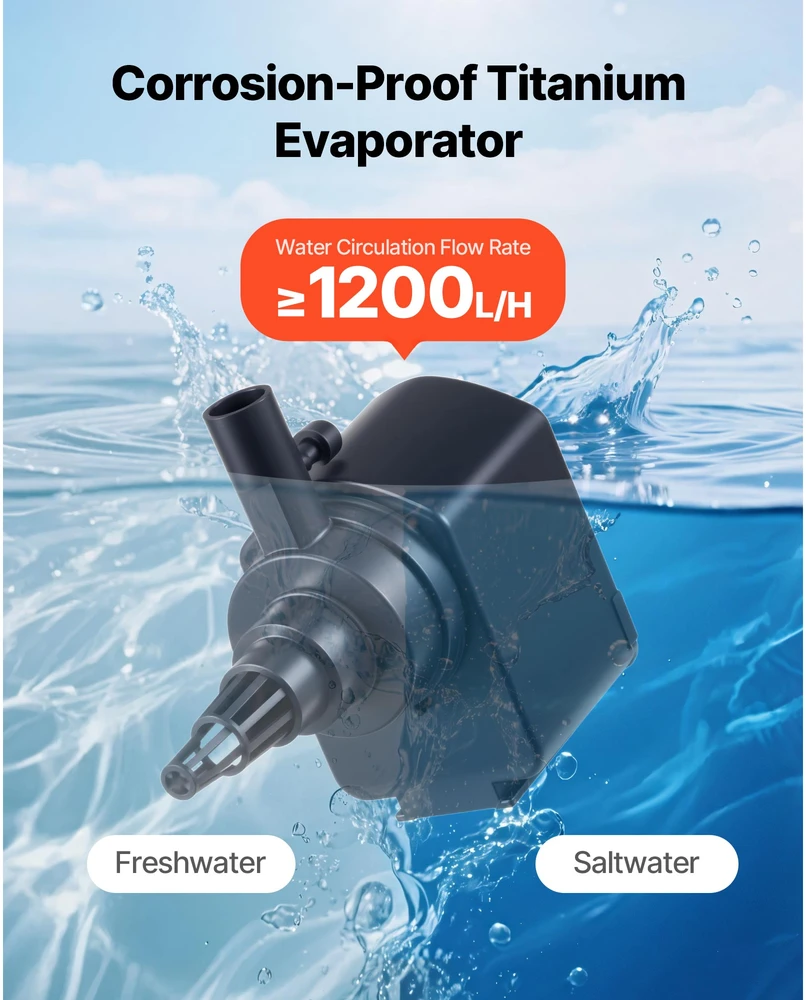 VEVOR Akvariumo šaldytuvas 200L 0.1 AG
