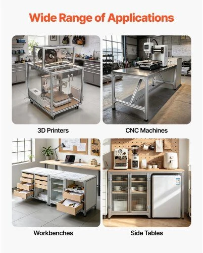 VEVOR 12 vnt. 2020 aliuminio ekstruzijos profilis 2000 mm