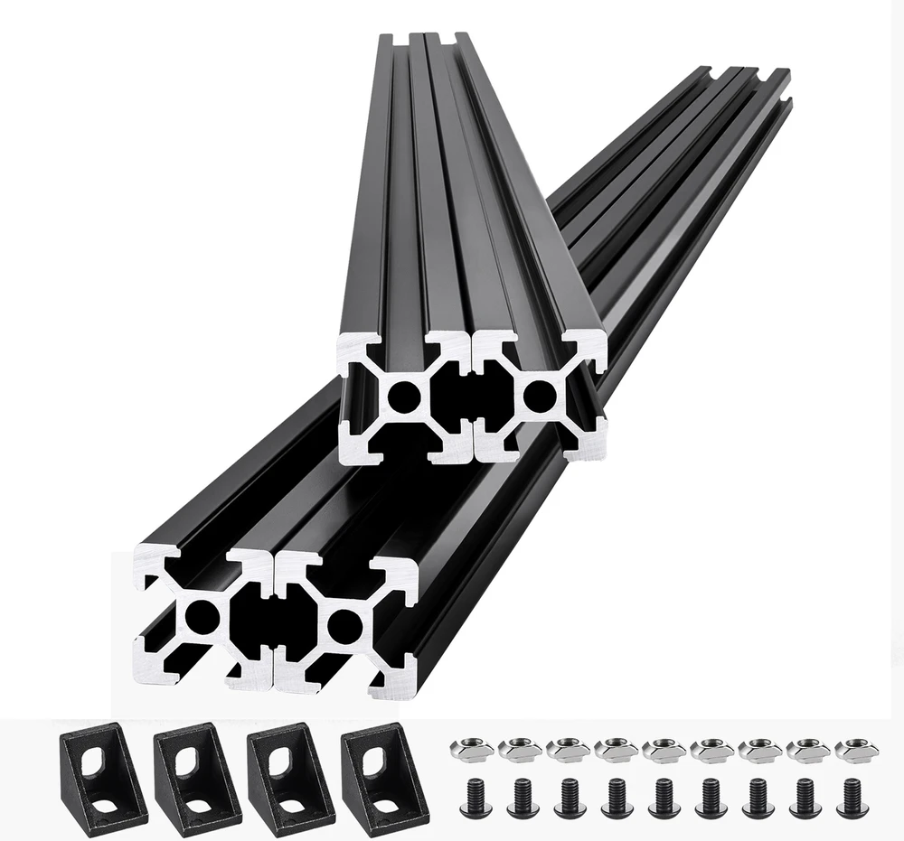 VEVOR 4 vnt 1200 mm T formos aliuminio bėgis