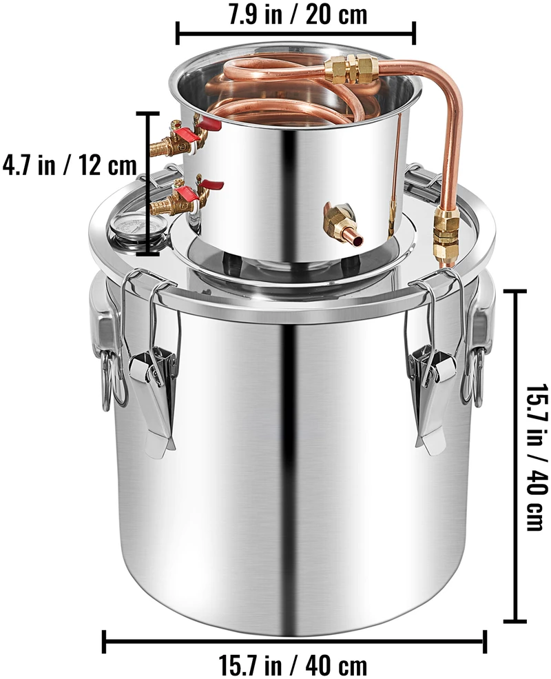VEVOR 50 l alkoholio distiliatorius su kondensatoriumi