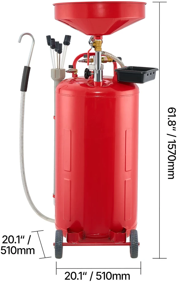 VEVOR 79,5 l atliekų alyvos bakas su ratukais