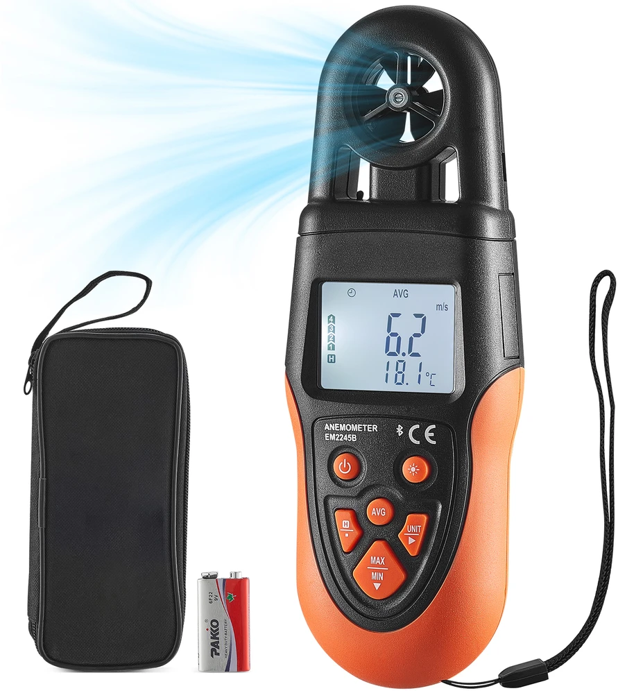 VEVOR Bluetooth nešiojamas anemometras įranga HVAC