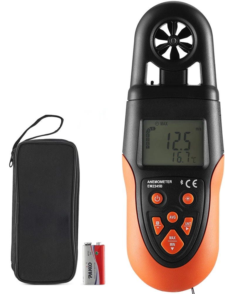 VEVOR Bluetooth nešiojamas anemometras įranga HVAC