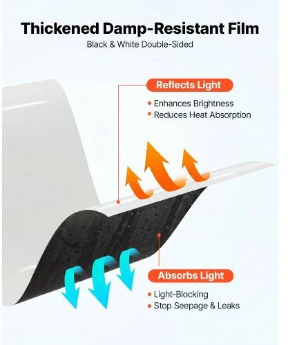 Plastikinė plėvelė VEVOR YF10FT50FTBW12Mil, 0,3 mm storio