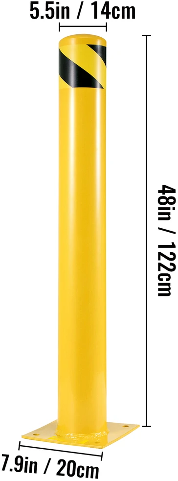 VEVOR Saugos stulpas 120 cm x 14 cm geltonas
