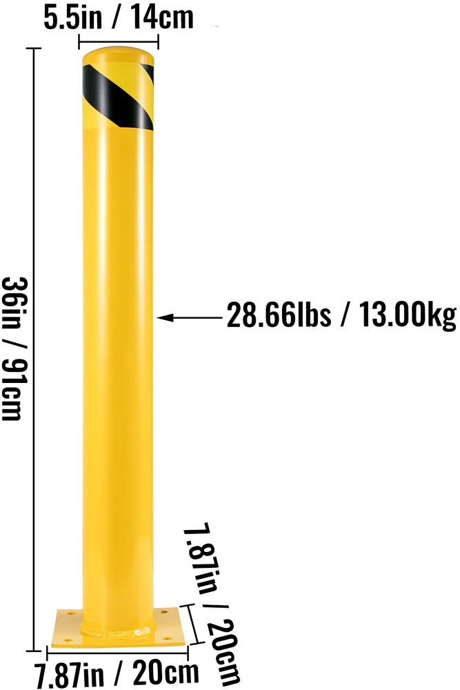 VEVOR Geležinis apsauginis stulpelis