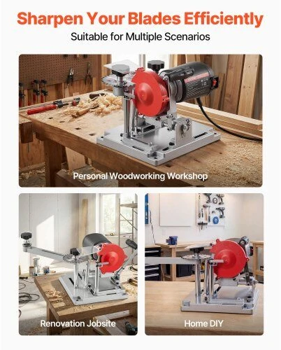 VEVOR Diskinio pjūklo ašmenų galąstuvas, 140W 5700RPM