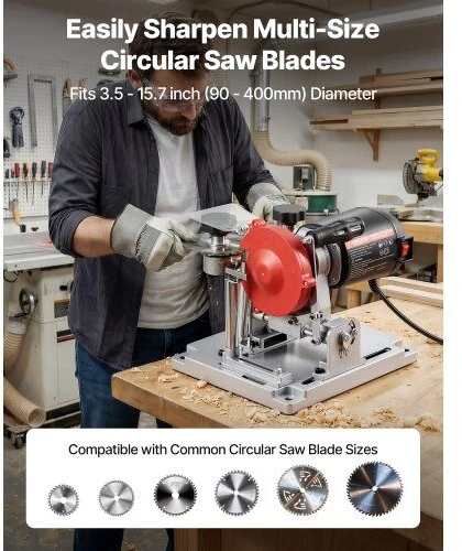 VEVOR Diskinio pjūklo ašmenų galąstuvas, 140W 5700RPM