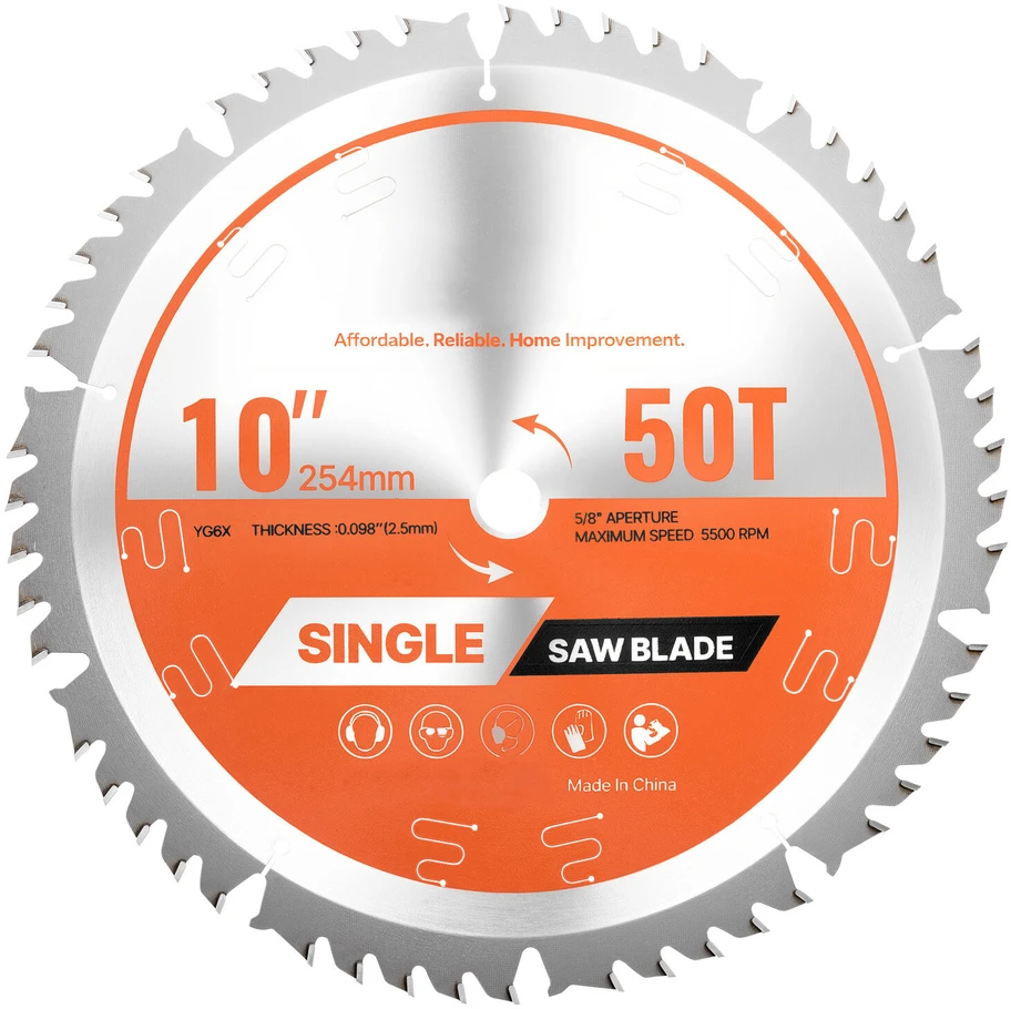 VEVOR Diskinis pjovimo diskas medienai, 254 mm, 50 dantų