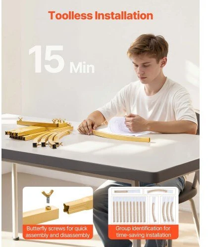 VEVOR Auksinis arkinis fonas, komplektas 2 vnt.