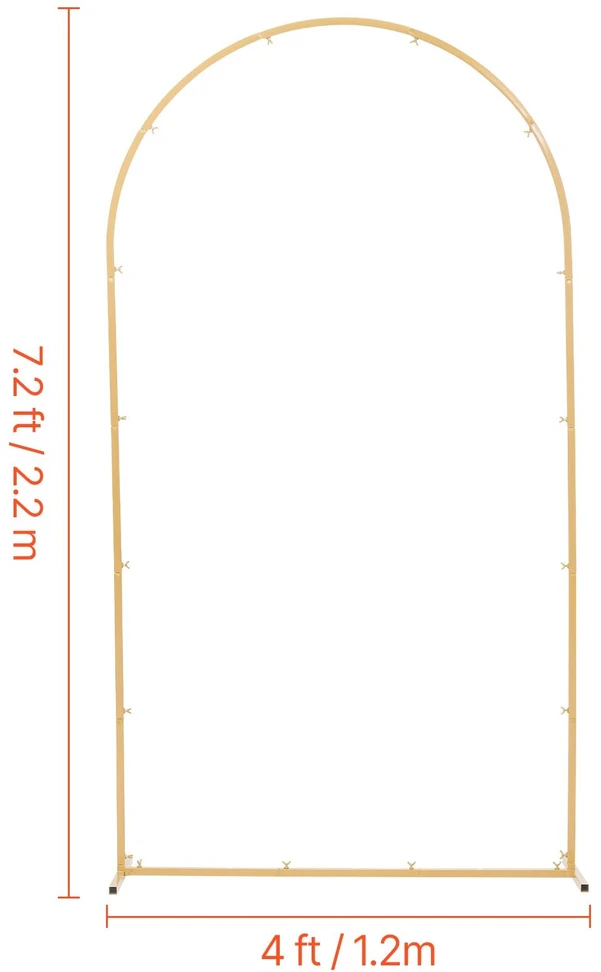 VEVOR Auksinis arkos fonas 2,2 x 1,2 m