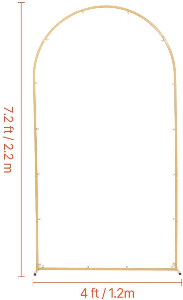 VEVOR Auksinis arkos fonas 2,2 x 1,2 m