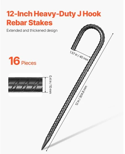 VEVOR 30 cm gelžbetonio kuolai 16 vnt.