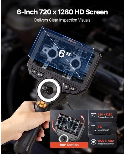 Artikuliuojantis endoskopas VEVOR SX4, 3,9 mm itin plonas objektyvas