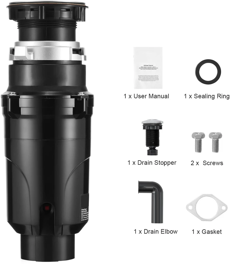 VEVOR Maisto atliekų smulkintuvas 1/2 AG 3820 RPM
