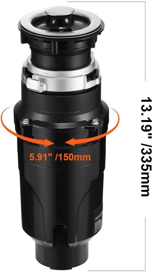 VEVOR Maisto atliekų smulkintuvas 1/2 AG 3820 RPM