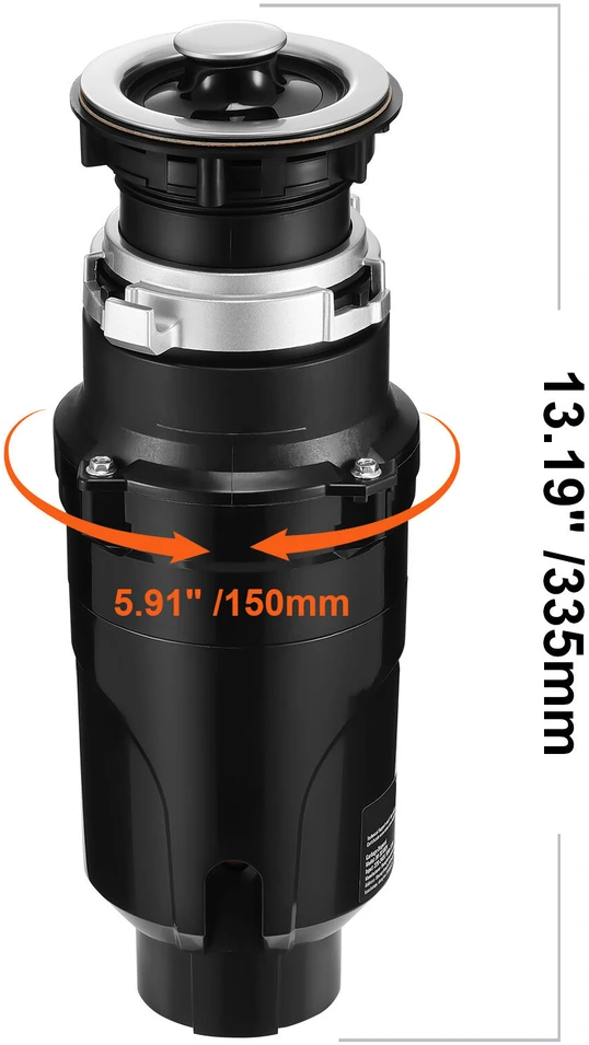 VEVOR Maisto atliekų smulkintuvas 1/2 AG 3820 RPM