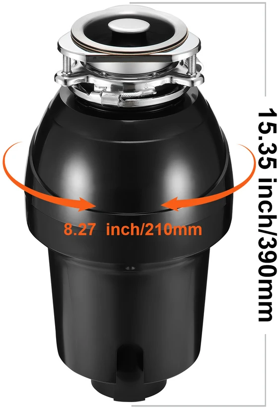 VEVOR Maisto atliekų smulkintuvas 1.25 AG 4060 aps