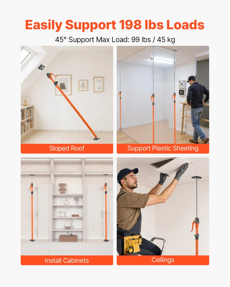 VEVOR Spintelės kėlimo atramos, 4 vnt, 125-291 cm