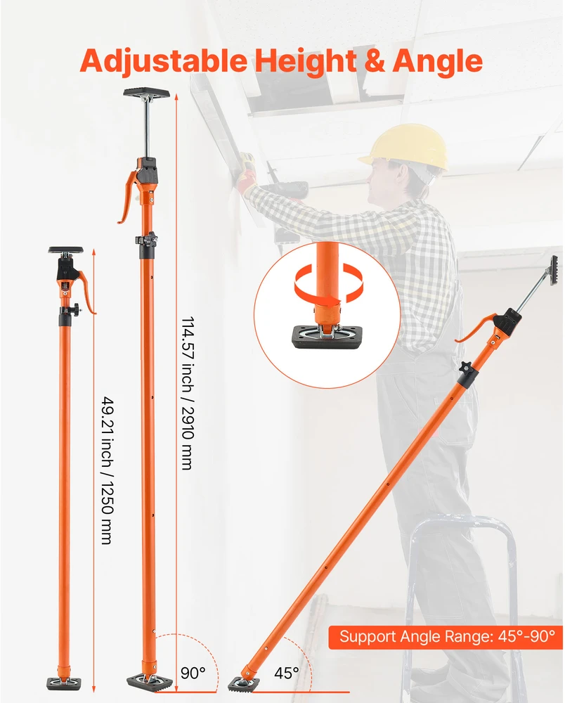 VEVOR Spintelės kėlimo atramos, 4 vnt, 125-291 cm