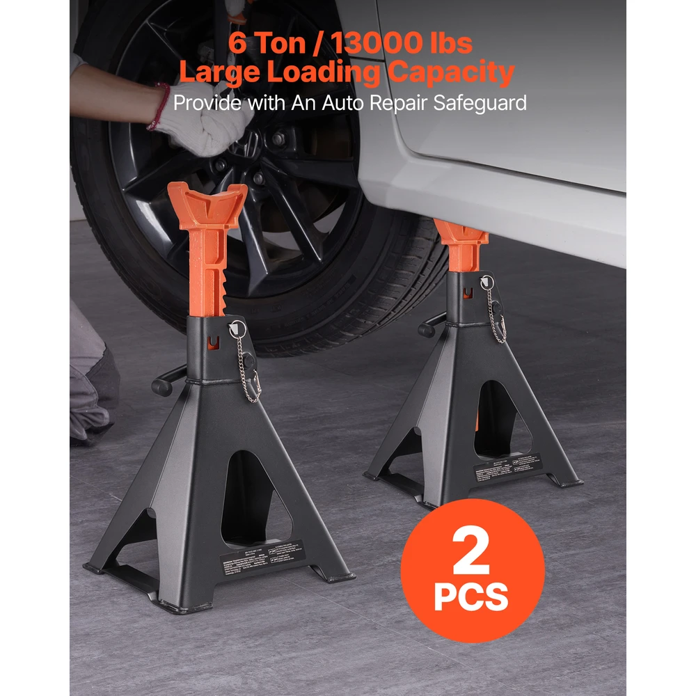 VEVOR Automobilio kėlikliai, 6 tonų apkrova, 370-580 mm aukštis